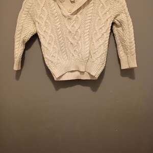 Baby Gap Cable Knit Sweater Cream Mock Neck